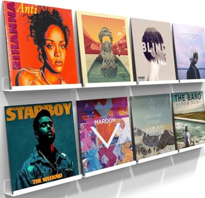 Acryl vinyl platenhouder - 8 stuks voor unieke wanddecoratie en albumweergave
