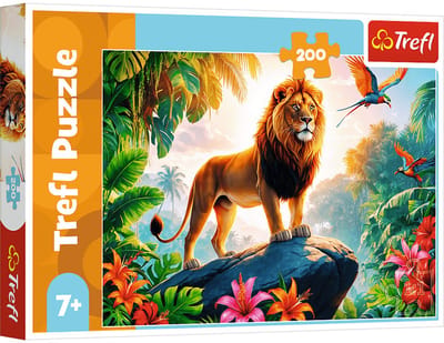 Trefl legpuzzel King of the jungle 200 stukjes FSC Mix 70% dieren.