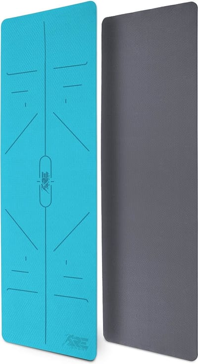 Yogamat Antislip - Fitnessmat 183 x 61 cm, Ftalaatvrij en Waterdicht, Ideaal voor Yoga, Pilates en Training