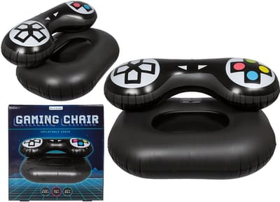 Opblaasbare Fauteuil - Zetel Game Zwart - Ontspannen Gaming - Uniek Controller Design - 32 x 30 x 5cm - Zwart