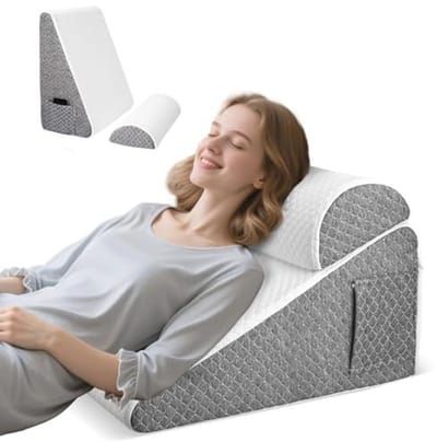 Leeskussen voor bed en bank - 50 x 50 x 26 cm - Wasbare overtrek en traagschuim
