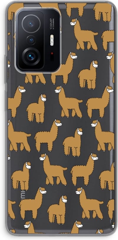 Case Company® - Hoesje geschikt voor Xiaomi 11T Pro hoesje - Alpacas - Soft Cover Telefoonhoesje - Bescherming aan alle Kanten en Schermrand