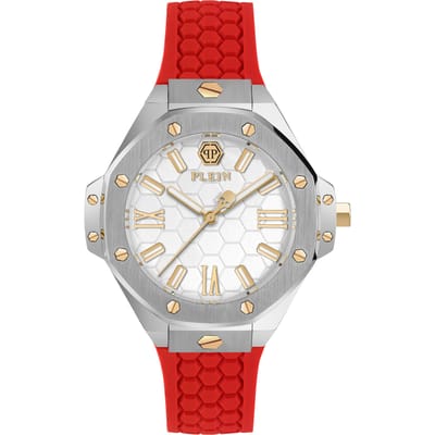 Philipp Plein Plein Lady Royal PWBDA0124 Horloge - Siliconen - Rood - Ø 39 mm