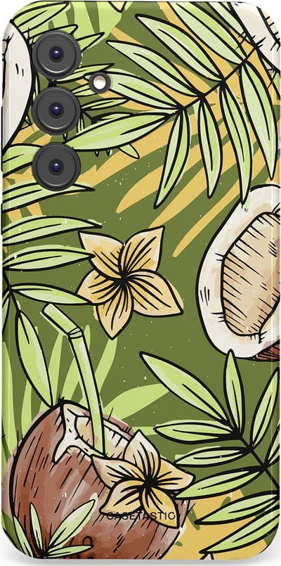 Casetastic Hoesje Geschikt voor Samsung A35 - Stijlvolle Beschermende Duo-layer Case - Kokos Chill