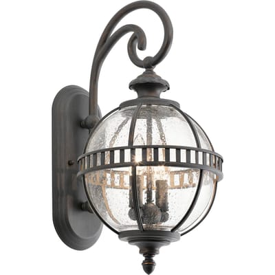 Kichler LED Wand Buitenlamp Halleron | 2X E14 Max 40W | IP44 | Dimbaar | Londonderry