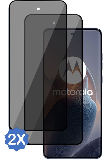 2x TechNow Privé Screenprotector geschikt voor Motorola Edge 60 Pro Screenprotector - Privacy Beschermglas - Rounded - Privacy Proteqt+