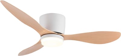 Livano Plafondventilator - Met Verlichting - Plafond Ventilator - Met Lamp - Plafonniere Met Ventilator - Met Licht - Oranje - 106cm