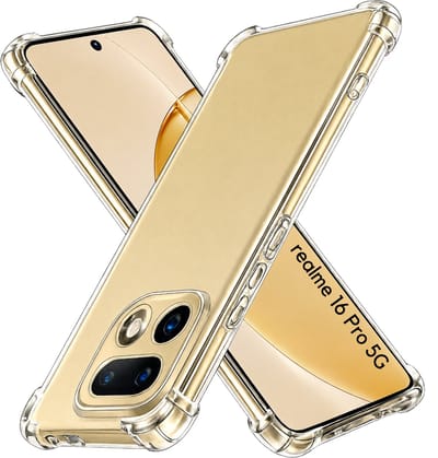 Hoesje geschikt voor Realme 16 Pro 5G backcover Shockproof siliconen Transparant
