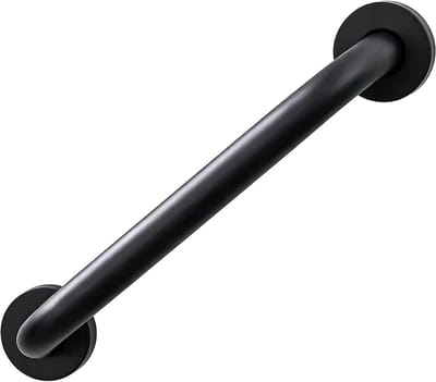 Badkamerhandgreep - Veiligheidshandgreep RVS - Veilig Douchen - Verborgen Schroeven - 100 cm - Zwart