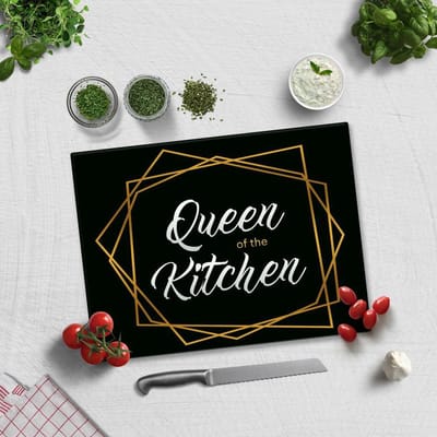 Queen of the Kitchen Tempered Glas Snijplank 30cm x 40cm - Glassnijplank
