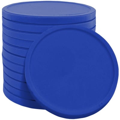 CombiCraft blanco recycle munt gemaakt van biologisch afbreekbaar aardappelzetmeel - blauw - Ø 29mm - verpakking 100 stuks
