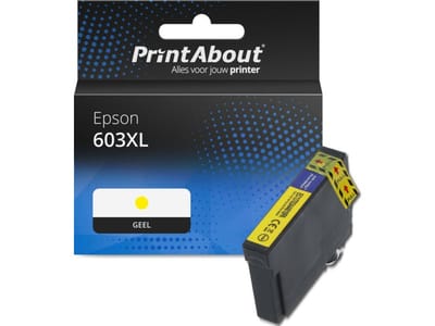 PrintAbout huismerk Inktcartridge 603XL (C13T03A44010) Geel Hoge capaciteit Geschikt voor Epson