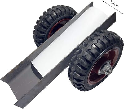 Paneelwagen Dolly - Materiaaltransport - Zware Platen Verplaatsen - Duurzame Staalconstructie - 300kg Capaciteit - Zwart