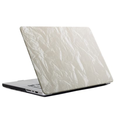 Selencia Fluwelen Cover voor de Apple MacBook Pro 16 inch (2021 / 2023 M3 / 2024 M4 / 2026 M5) - Beige
