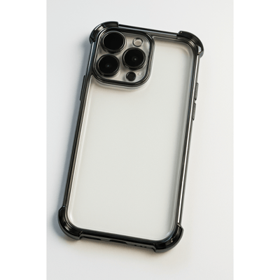 Ceezs iPhone 15 Pro TPU Shock case met camerabescherming (zwart)