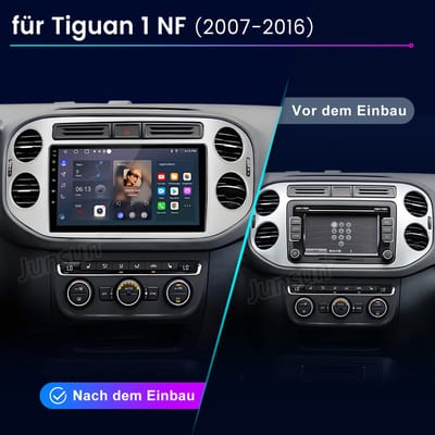 JUNSUN Geschikt voor VW Tiguan 1NF 2007-2016 Autoradio GPS Draadloze CarPlay Android Auto 4+64G WIFI Octa-Core - Draadloze CarPlay & SWC & Bluetooth & USB& Android 15