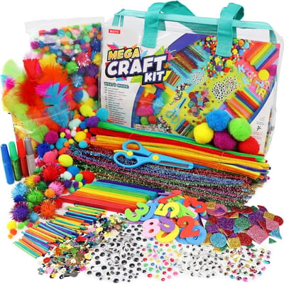 BOTC Knutselkoffer - Knutselset voor Knutselen Meisjes - 2000+ Delig Creatief Speelgoed voor Kinderen - Knutselkoffer - Knutselpakketten