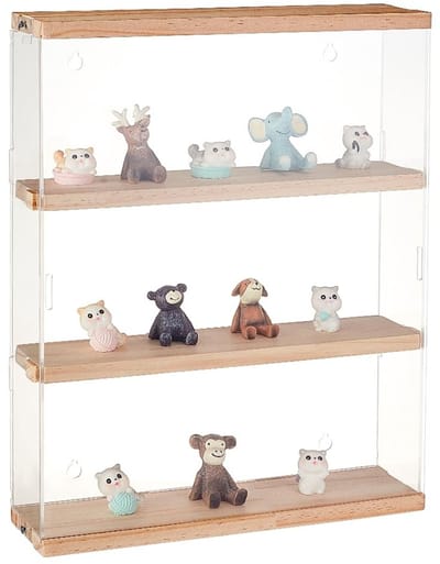 Dailygoody - Acryl Minifiguren Vitrine - Display Case - Transparant - Organizer Box - Stofdicht - Voor Verzamelobjecten - 30x8,5x37,8 cm