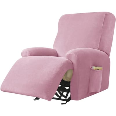 Housse de canapé inclinable en velours, couleur unie, douce, lavable, pour garçon, paresseux, pour salon, bras élastique, pour meubles gray