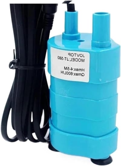 Waterpomp - Oliepomp Dompelpomp - Fontein en Wasstraat - Borstelloze Motor - 600/1000 L/H - Zwart