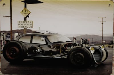 Wandbord - auto propane - Metalen wandbord - Mancave - Mancave decoratie - Retro - Metalen borden - Metal sign - Bar decoratie - Tekst bord - Wandborden – Bar - Wand Decoratie - Metalen bord - UV b