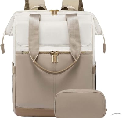 KZQ Rugzak dames groot waterdicht met laptopvak 15 inch reisrugzak schooltas modern zakelijke handbagage voor reizen vakantie kantoor