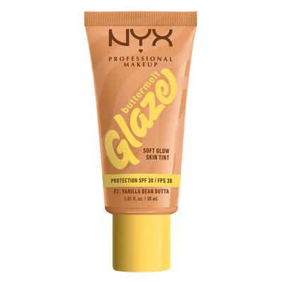NYX Professional Make Up Buttermelt Glaze Vanilla Bean Butta Foundation - Tot 12 uur draagtijd - SPF 30 bescherming - 2 - 30ml