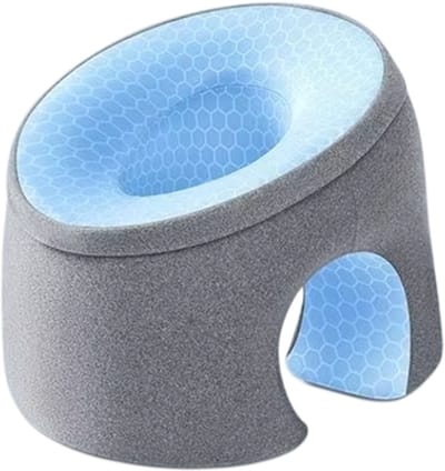 Ergonomisch Dutjes Kussen voor Volwassenen – Memory Foam Siësta Kussen met Armsteun, Bureau Slaapkussen / Nap Pillow voor Volwassenen en Tieners, Zacht en Comfortabel - Grijs En Blauw