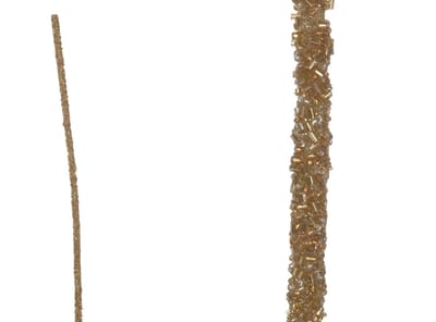 J-Line decoratie tak Bepareld - kunststof - goud