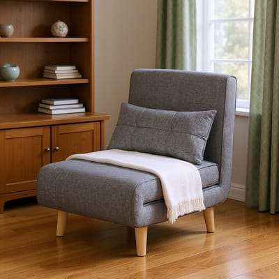 Bealife AR50 slaapbank-pklapbare bank verstelbare -rugleuning Scandinavisch nordic-137*72*72cm-Donkergrijs
