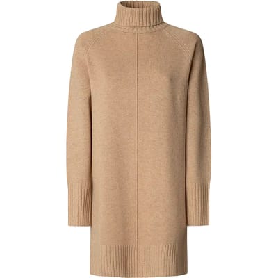Pepe Jeans Carola Lang Mouw Jurk Beige L Vrouw