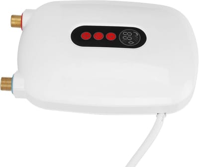 Doorstroomverwarmer - Snelle verwarming - Thuisgebruik keuken - Temperatuurdisplay energiezuinig - 9.1 x 4.7 cm - Wit