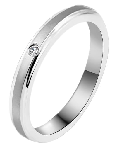 AKZENT Akzent Damesring Elegant Simplicity, zilverkleurig, duurzaam
