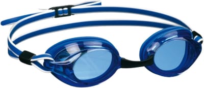 Blauw witte zwembril voor volwassenen