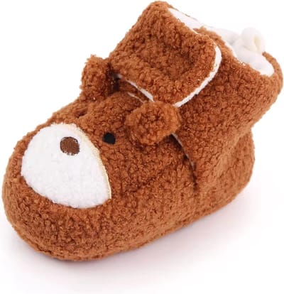Babyslofjes - voor Pasgeborenen, Peuters en Baby's - Hoog - Maat 18-19 - 11cm - Bruin