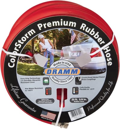 Rubberen Tuinslang - Water Slang - Tuin Besproeien - Knikvrij Flexibel - 1/2" x 25ft - Rood