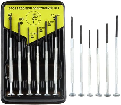 Allecto - Mini-schroevendraaierset - Fijnmechanica - Compact en praktisch - Brillenreparatieschroevendraaier - Voor precisie-reparatie - Geschikt v...