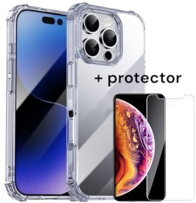 Hoesje Geschikt voor Apple iPhone 12 Pro Max Anti Shock silicone back cover/telefoonhoesje doorzichtig voor iphone 12 pro max/Transparant hoesje/+ gratis screenprotector