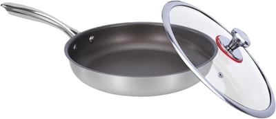 Antiaanbak Koekenpan - Titanium Pan - Dagelijks Koken - Hittebestendig Ontwerp - 28 cm - Zwart