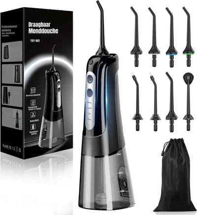 SCH® Monddouche - Waterflosser - Monddouche Waterflosser - Zwart - ‎ 24cm x 10cm x 9cm