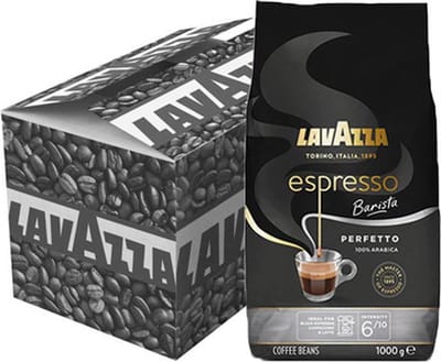 Lavazza Espresso Barista Perfetto Koffiebonen - 100% Arabica Koffie Bonen - Intensiteit 6/10 - 6 x 1 kg
