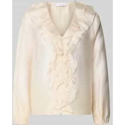 V-hals Lyocell Blouse met Volants Dames COMMA