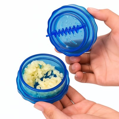 Knoflookpers I Handpers Knoflook I Knoflook Schiller I Knoflook Snijder I Kunststof I Blauw