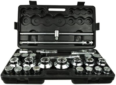 GEKO Dopsleutelset - 6-punts - Chroom Vanadium - 21-65 mm - 26-delig