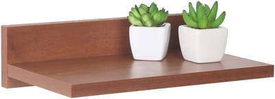 Wandrek, zwevend hangrek, 30 x 8 x 19 cm, rustiek eiken, donkerbruin
