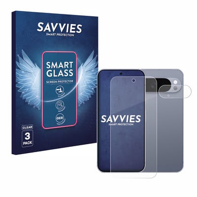 3 Stuks Savvies Screenprotector - geschikt voor Google Pixel 10 Pro XL (Voor+Camera) - beschermfolie glas transparant