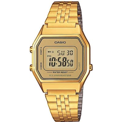 Casio Retro Digital LA680WEGA-9ER Dameshorloge 28,6 mm - Goudkleurig