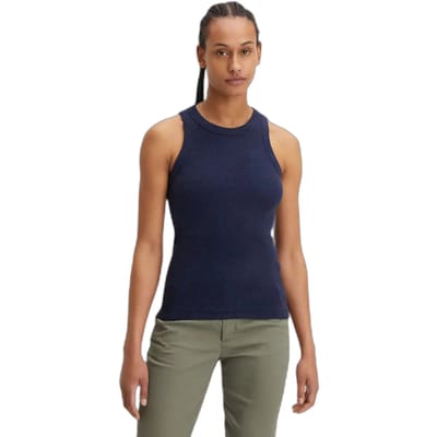 Dockers Rib Knit Mouwloos T-shirt Blauw S Vrouw