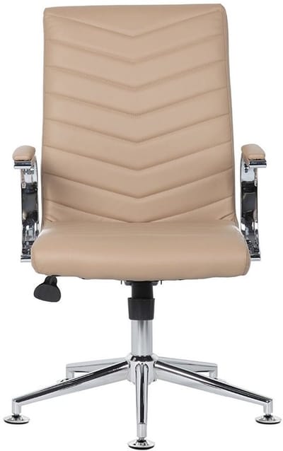 Design vergaderstoel Izola - Cognac- PU leder - 360° draaibaar