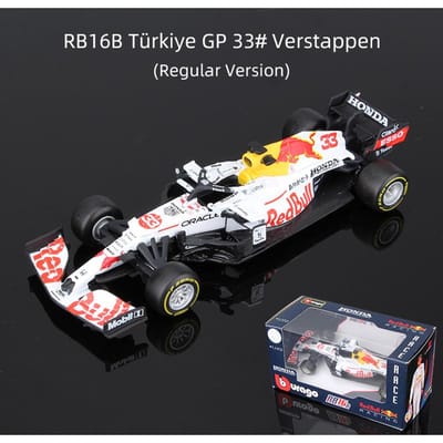 Bburago 1:43 Verstappen F1 Modèle de Voiture en Alliage Red Bull Racing Rb16B Rb19 Rb20 Rb21 Jouet Statique Moulé sous Pression
